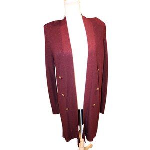 L'Agence Noe Double-Breasted Cardigan -Burgundy, Large NWT